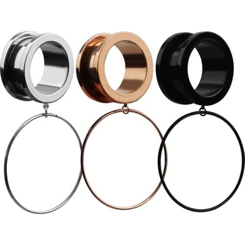 Pulley steel ring ear expanding ear ring stainless steel pulley ear pinna human body piercing jewelry