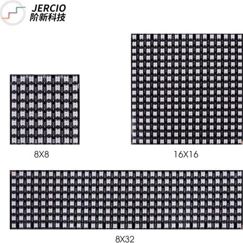 WS2812B RGB Flexible Pixel Led Module Panel 8x8/16x16/8x32 Matrix Screen WS2811 WS2812 IC Individually Addressable DC5V