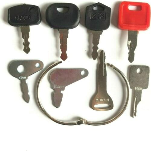 8 Keys Heavy Equipment / Construction Ignition Key Set Fit For Volvo Hitachi