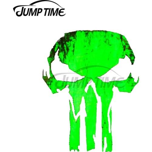 Jump Time 13 x12.4cm For GhostTactics Skull Car Decal Interesting Car Stickers Funny Graffiti Sticker Vinyl Material For JDM SUV