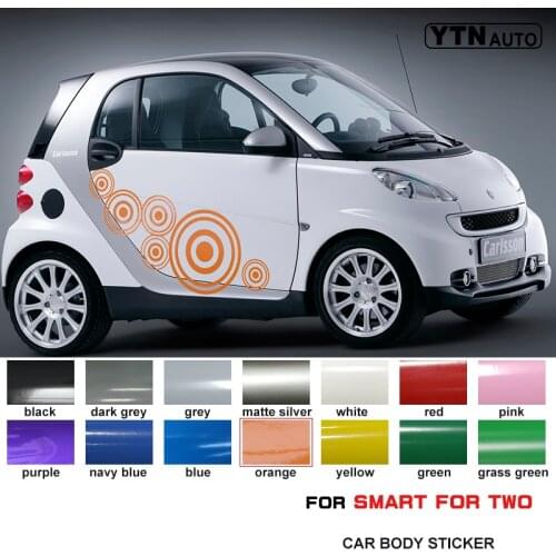 Car accessories modified decals 2 pieces round graphic vinyls scratch car stickers customize for smart mini 2 doors