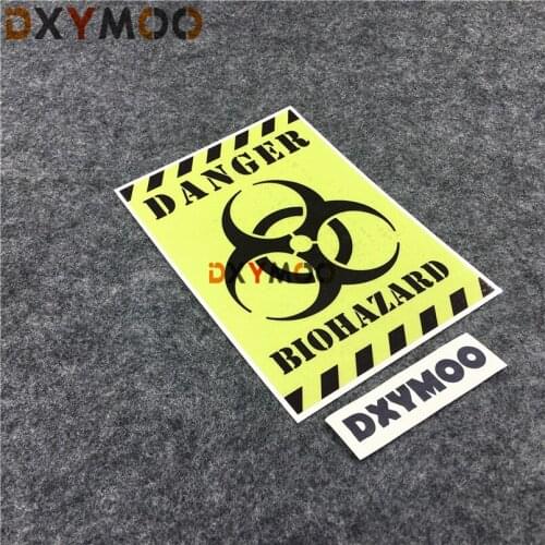 Zombie BIOHAZARD DANGER Car Window Stickers Funny Warning Hunting Motorcycle Parts