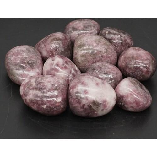 Natural Lilac Lepidolitestone Tumbled Polished Crystal Supplies For Wicca Reiki Crystal Healing