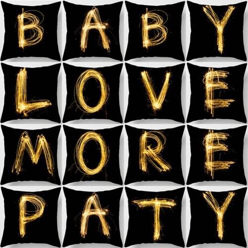 1Pc 45x45cm English Alphabet Letter Pillow Cover Polyester Cushion Pillowcase Sofa Chair Home Decor