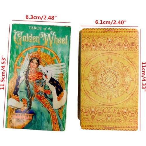 2021 New Tarot of the Golden Wheel 78 Cards Deck Tarot Board Game Family Party Oracle