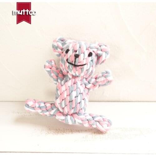 Wholesale high quality bear dog pet toy cotton rope toy dog rope toy DRT-010