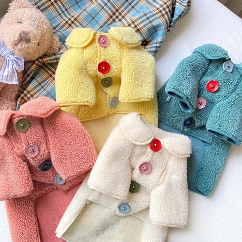 Autumn and winter cute fur all-in-one pet clothes Teddy VIP Bichon coat medium and small dog cat clothes winter plus velvet