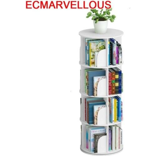 Para Casa Vintage Furniture Kid Estanteria Madera Rotate Rotatable Bookcase Libreria Scaffale Modern Librero Bookshelf Case