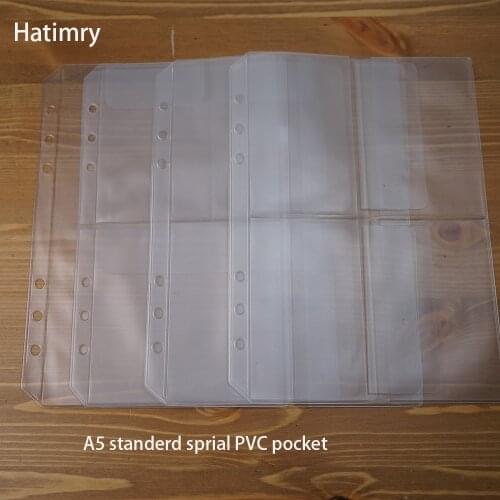Standerd A5 size 6 holes inside PVC page material escolar refiller papers have 4 types for A5 sprail notebook school supplies