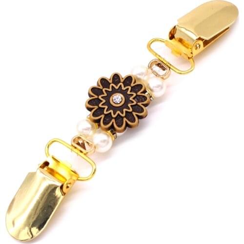 Antique Clips Cardigan Collar Clip Womens Fashion Vintage Elegant Sweater Crystal Shawl Duck Clip Clasps Clothing Pins Gift