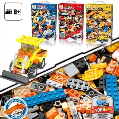 1000PCS DIY Building Blocks Sets Creative Racing Car Figures Compatible City Bricks Educational Assemble Toys for Children