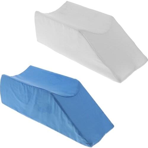2 Pieces Foam Leg Knee Ankle Sleeping Rest Elevator Cushion Injury Pain Pressure Relief Support Elevation Pillow Blue+White