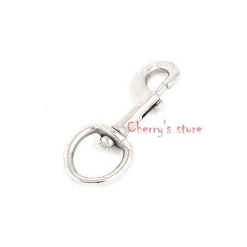 Pets Training Rotating Lobster Clasp Chain Clip Connector Silver Tone 2PCS