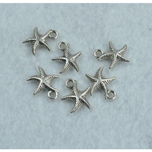 30pcs starfish charms vintage tibetan silver metal pendants fit diy necklace bracelet charms for Jewelry making 1775