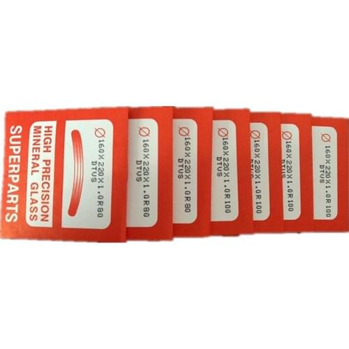 Assortment of 30 PCs Watch Mineral Glass Crystals Curved Rectangular 1.0mm Thickness Select Sizes