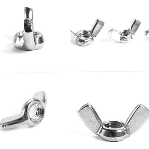 5-20pcs Butterfly Wing Nuts M3 M4 M5 M6 M8 M10 M12 Stainless Steel Wing Nuts Zinc Plated Hand Tighten Nut