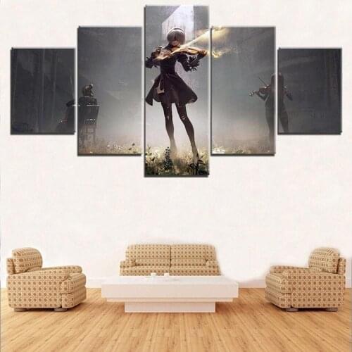 5 Piece Wall Art Canvas Prints Game Character Picture Figure Posters Home Decorative Modern Living Room Decoration Painting