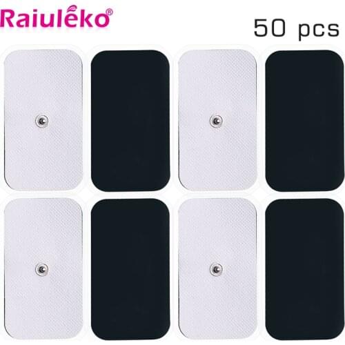 50pcs 9*5cm Electrode Pads for Tens EMS Unit for 2mm Connector for Slimming Electric Massage Digital Therapy Machine Massager