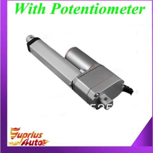 Free Shipping 12volt 8inch/200mm stroke , 225lbs/100kgs/1000N load actuator linear with feedback & Potentiometer