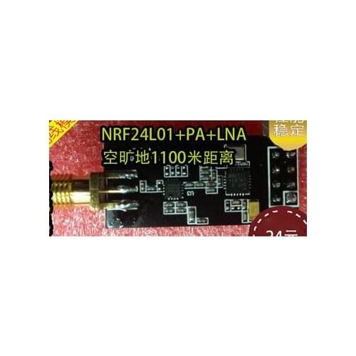 Free Shipping!!!2pcs 1100m distance NRF24L01 PA LNA wireless module header offset SMA sensor