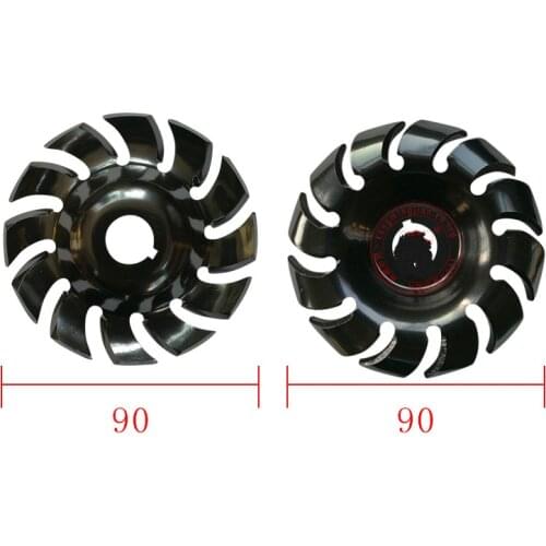 Manganese Steel 90mm 12 Teeth Wood Carving Disc 22mm Bore Grinder Shaping Disc for 125 Angle Grinder Woodworking Tool