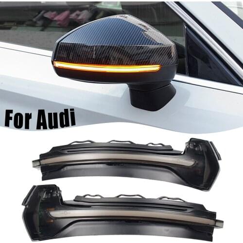 For Audi A3 8V S3 RS3 2013-2020 LED Dynamic Car Lights Blinker Side Mirror Marker Turn Signal Led Light Lamp Accessories