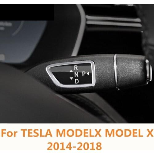For TESLA MODELX MODEL X 2014-2018 Gear bar patch wiper decorative bright strip Interior decoration Auto Accessories