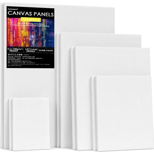 Paint Canvases for Painting Stretched Canvas pack of 5 100% Cotton Primed Art Supplies for Acrylic Pouring and Oil Painting