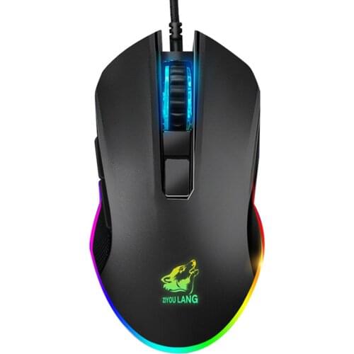 Professional Wired Gaming Mouse 6 Buttons 3200DPI Mice with RGB Backlight Optical Sensor USB Computer Mouse for PC Gamer Laptop