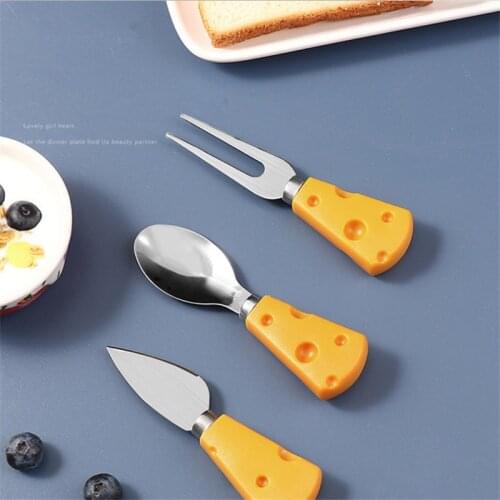 Stainless Cute Baby Spoon Household Children Cartoon Tableware Dessert Fruit Knife Cake Mini Fork Cutlery Set for Kindergarten