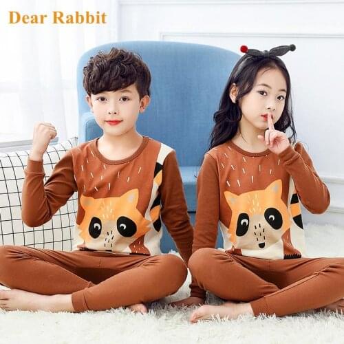 2020 new Autumn Winter Children Pajamas Unicorn Animal Cartoon Sleepwear Kids Clothes Set Pyjamas Baby girl Boys pyjama enfant