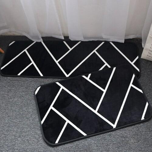 New 40*60cm/50*80cm/40*120cm Carpet Black Mat Flannel soft Rug Play Game Mats Baby Craming Bed Floor Door Rugs Parlor Decor