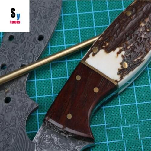 Sy tools knife DIY knife handle brass rod for Calipers 2/3/4/5/6mm - 100mm length