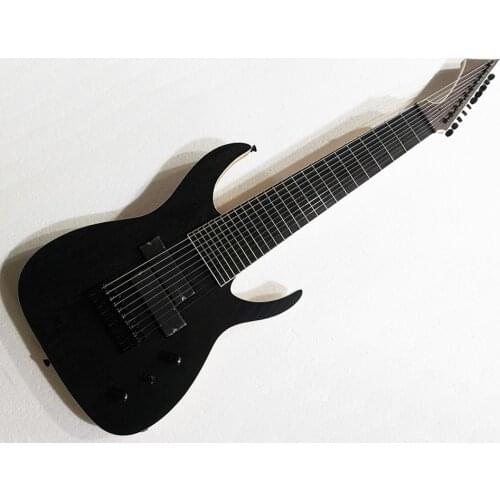 Factory Outlet- 10 Strings Matte Black Electric Guitar with 24 Frets,Rosewood Fingerboard