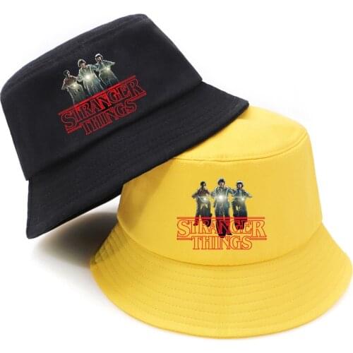 Stranger Things Fashion Bucket Hat Mens/Woman Casual Hip Hop Chapeu Pescador Summer Polyester Fishing Hat Sunscreen Gorras Mujer