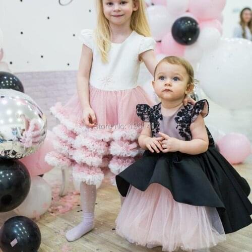 Baby Girls Dress for Ceremony Clothing Tutu Party Wear Girls Lace Dresses Kids First Birthday Gown