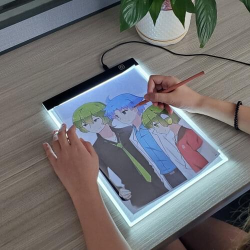 A4 Ultra-Thin Portable LED Light Box Tracer Dimmable Brightness USB Power LED Tracing Light Pad Board for Drawing Sketching