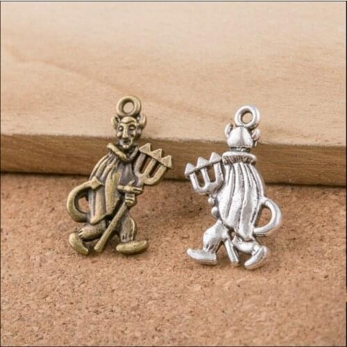 RONGQING 30pcs/lot Yaksha Charms 25x15x3mm Fairy Tale Hideous Charms for Jewelry Making