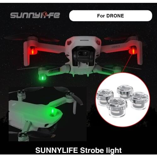 Sunnylife Strobe Light For Drone 4PCS Quick/Slow Flash Constant Bright 2 Dual-colors 3Lighting Modes Drone Accessories
