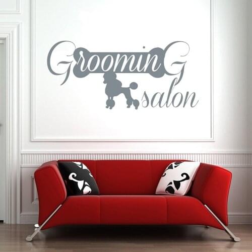 Pet Shop Pet Salon Vinyl Wall Stickers Pet Grooming Wall Decal Window Art Mural Decoration Animal Spa Removable Dog Pattern Y65