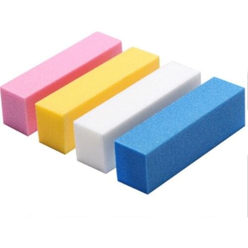 1Pc 6Colors Cuboid Shape Nail Art File Sanding Block Buffer Nail File Pedicure Manicure Nail Art Tool Random Color
