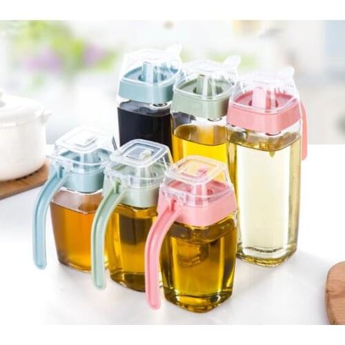 1PC Olive Oil Vinegar Dispenser Oil Vinegar Dispensing Cruets Glass Bottle 350ml 550ml Condiment Oil Gravy Boat ENX 014