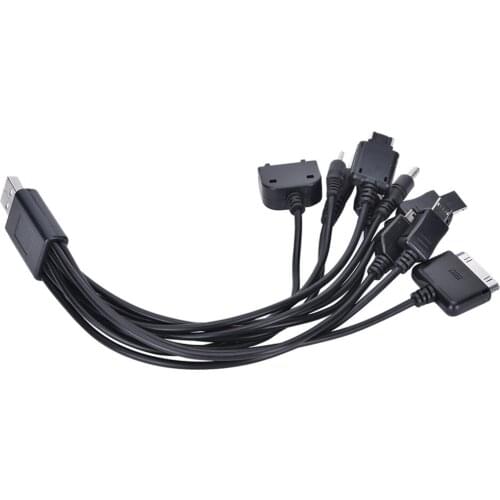 10 In 1 Retractable USB 2.0 Cable Multifunction USB Charger Cable 10 In 1 Multi Charger cables