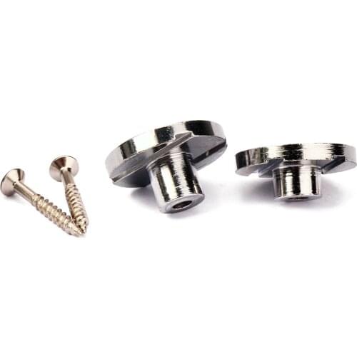 2x Chrome Round String Tree Guide Retainer w/ Screw Electric Bass Accessory