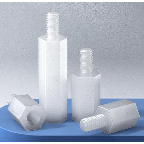 20Pcs White/Black Male to Female Nylon Spacer Column Plastic Hex Standoff Pillar Spacing Screw For PCB Motherboard M2 M2.5 M3 M4