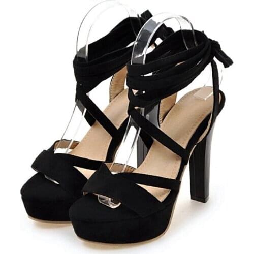 2020 New Designer women Sandals Roman summer High Quality High Heels lace-up Peep-Toe Platform wedding party Shoes ladies F-36