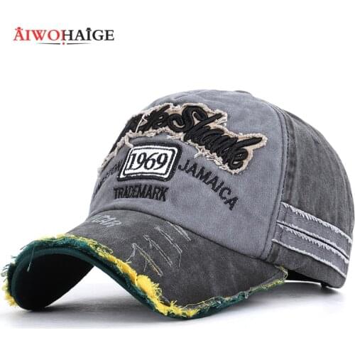 2019 Fashion Vintage Embroidered Baseball Cap High Quality Casual Hat Spring Man Woman Outdoor Broken Cotton Trucker Dad Hat