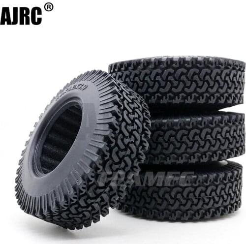 4Pcs RC 1:10 Crawler Beadlock Wheels Tire 1.9 Inch Rubber Wheel Tire 98mm Tyre For RC Car Tamiya Truck Axial SCX10
