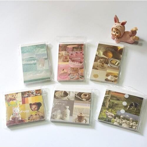 50 Pcs Kawaii Memories Memo Pad Scrapbook DIY Decor Material Album Diary Collage Notes Paper Notepad School Office Supplies