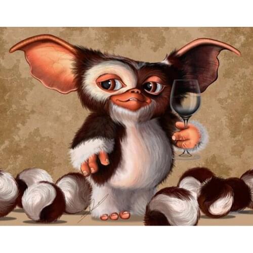 5D Diamond Painting Kit Cute Gizmo Gremlins Diamond Embroidery Cross Stitch DIY Rhinestone Mosaic Full Square Wall Decor WG1065